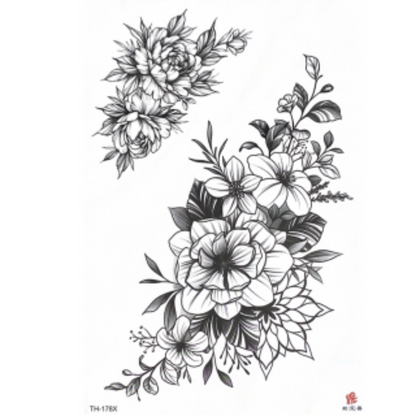 99¢- Temporary Long-Lasting Tattoo Sticker – Semi-Permanent Black Body Art for Men & Women: 1CT