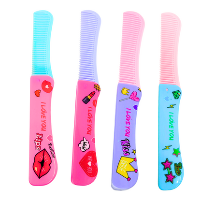 Folding Hair Comb – Compact and Convenient Grooming Tool for On the Go Use: 1CT