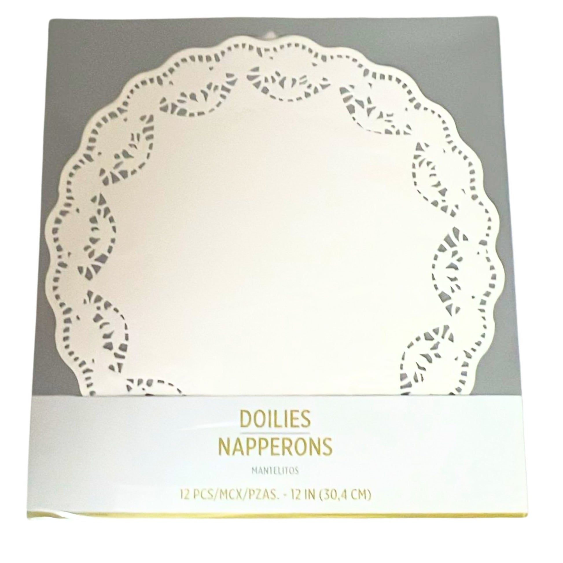 12" Round White Lace  Paper Doilies for Cake, Food & Dessert