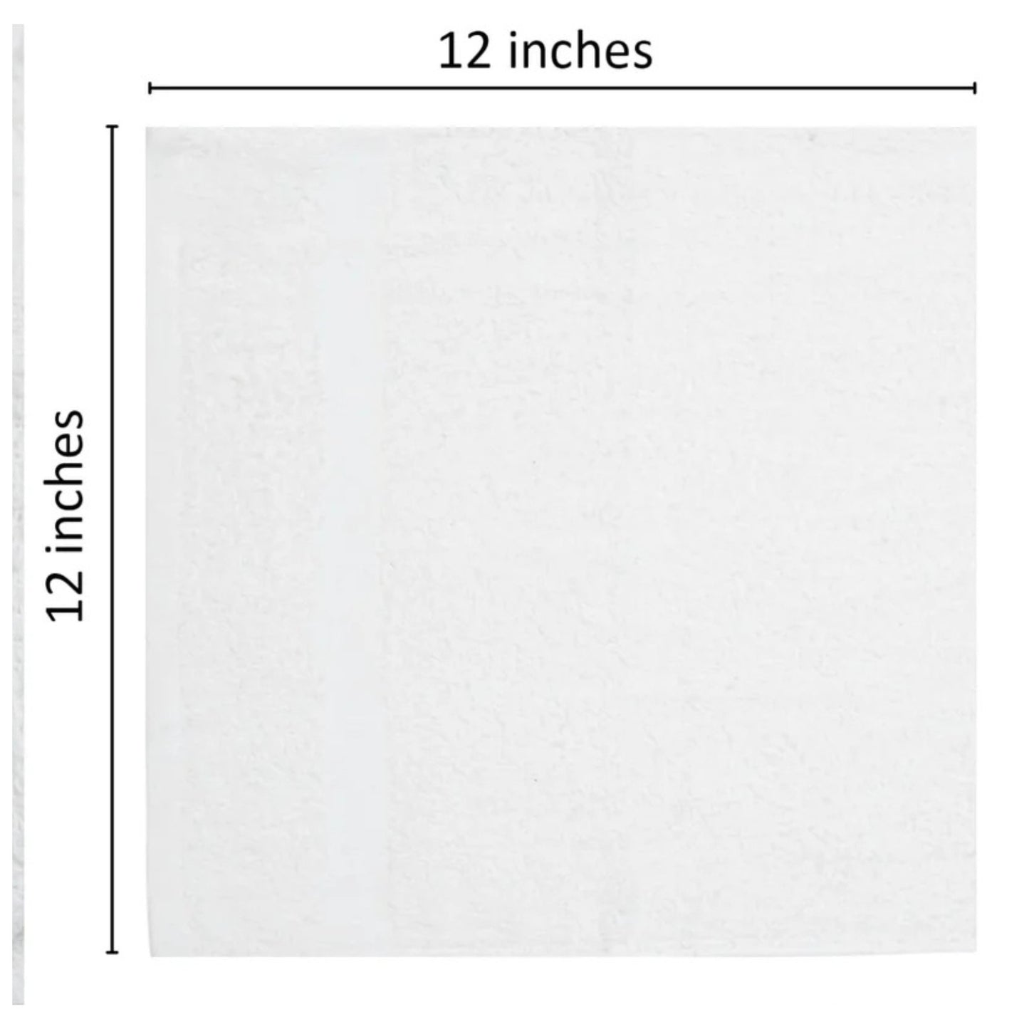 12X12 Inches white Washcloths