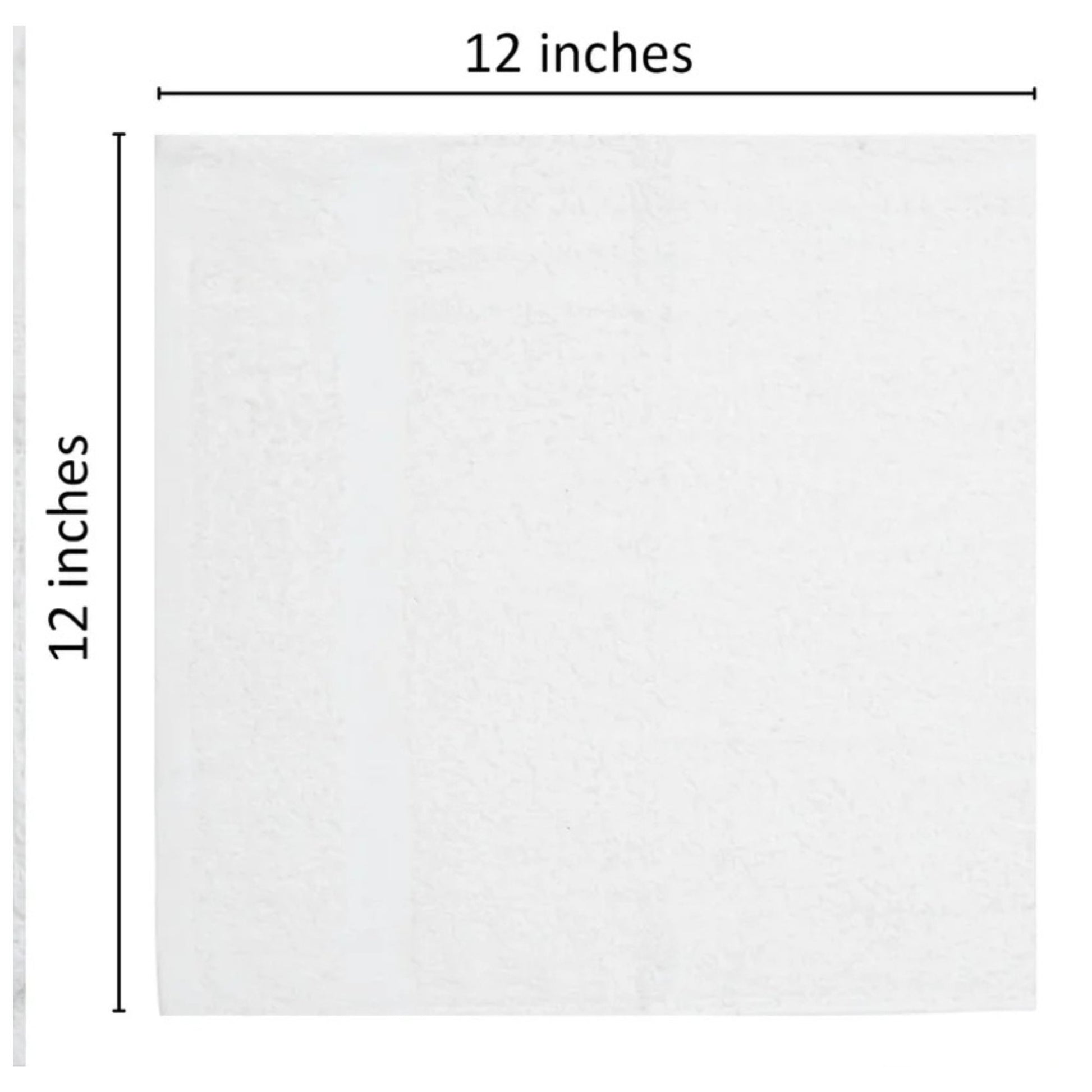 12X12 Inches white Washcloths