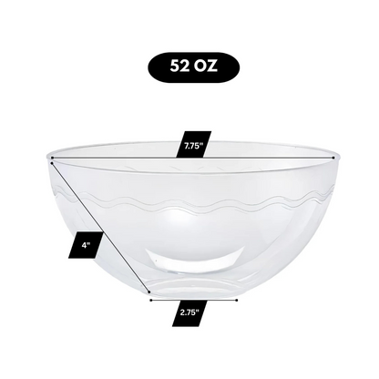 99¢-Hanna K Signature Clear Plastic Bowl 52oz:1CT