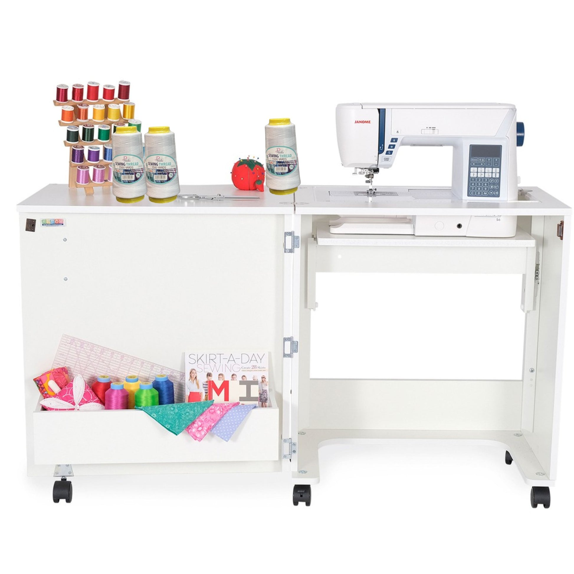 1500 Yards Pins & Needles Sewing White Thread