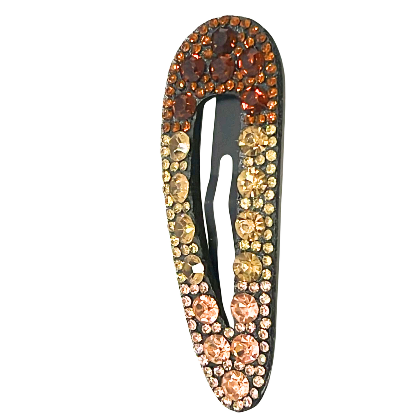 99¢- Three-Tone Chimes Fancy Snap Hair Clip – Stylish Metal Hair Accessory: 1CT