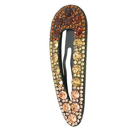 99¢- Three-Tone Chimes Fancy Snap Hair Clip – Stylish Metal Hair Accessory: 1CT