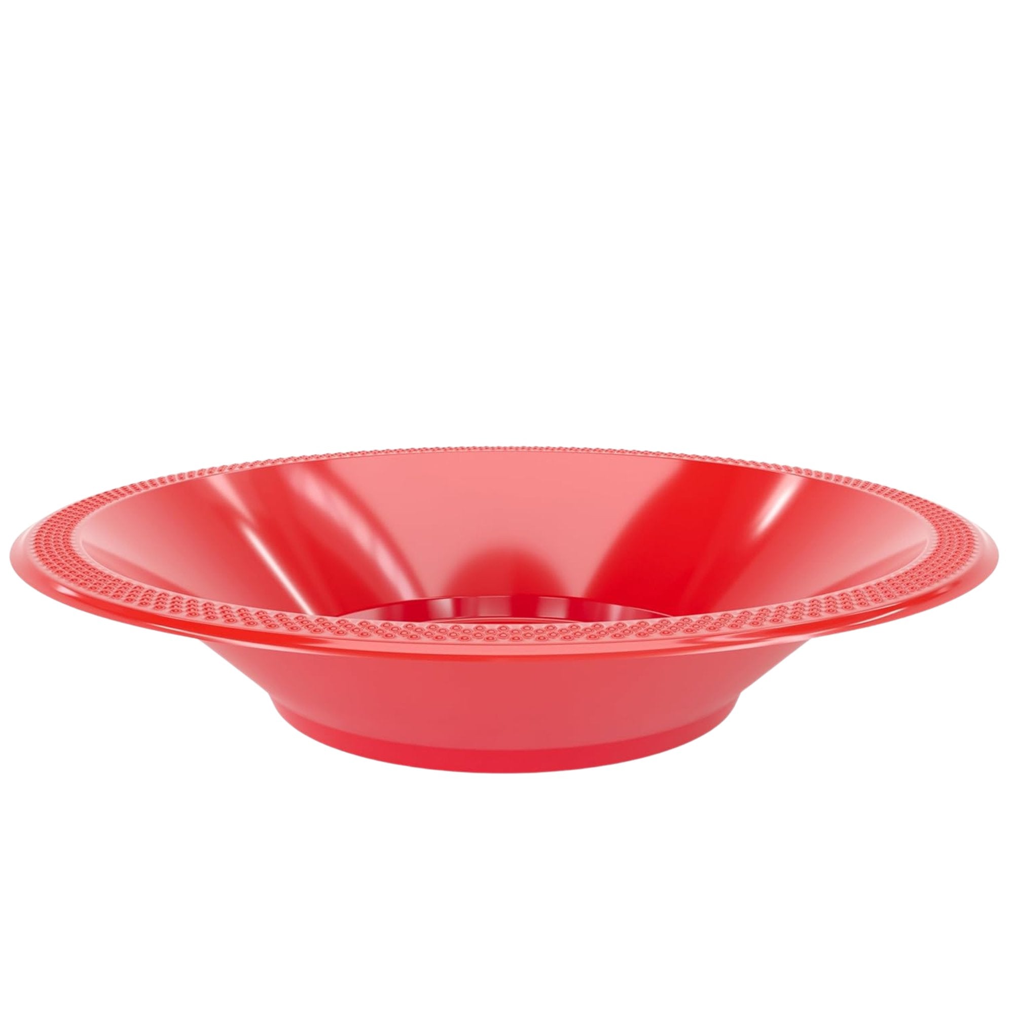 Disposable 15oz Red Plastic Bowl: 6 Pack Plastic Bowls main product image