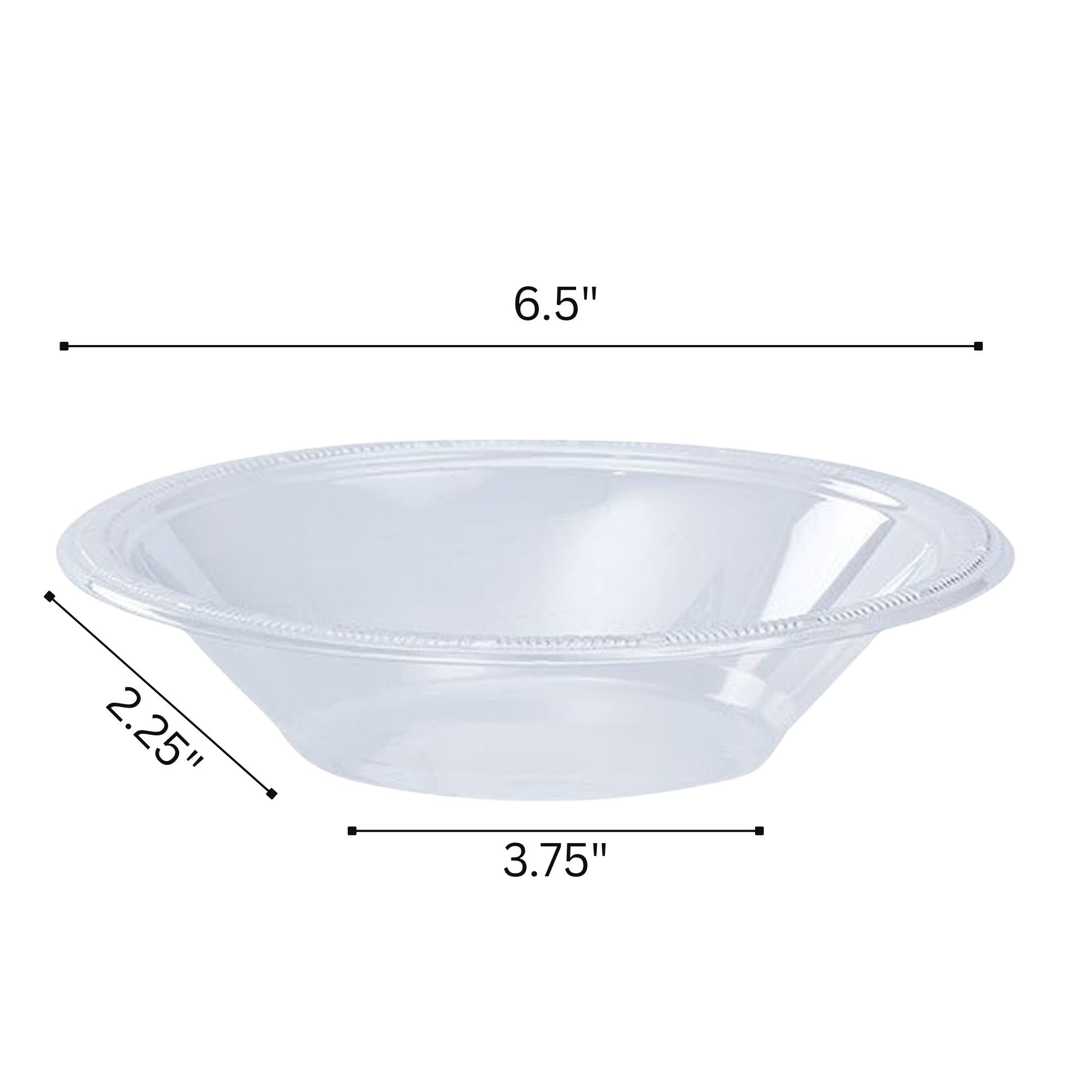 Disposable 15oz Clear Plastic Bowl: 6 Pack Plastic Bowls product detail image