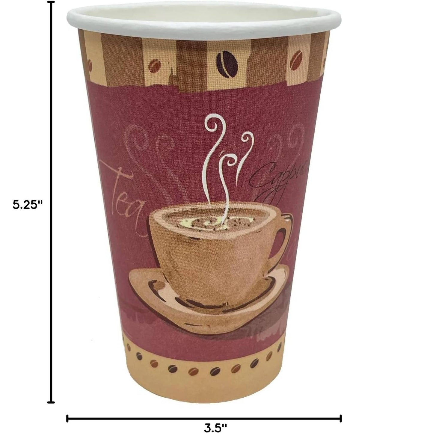 16oz Colored Heaven Hot Cups with Black Lids