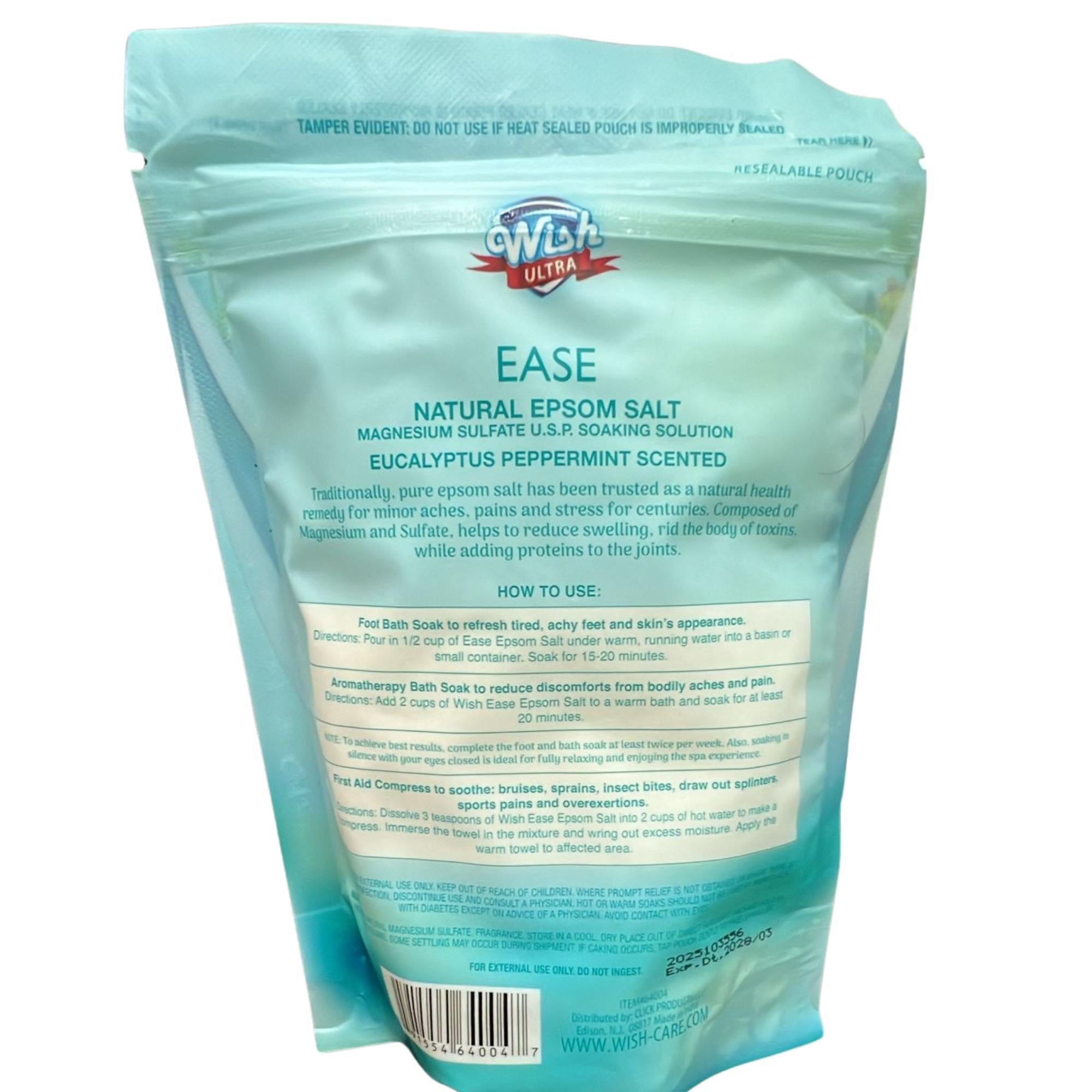 16oz Wish Ease Natural Epsom Salt :1 Pack Bath Additives Bath&Body Bathroom Epsom product detail image