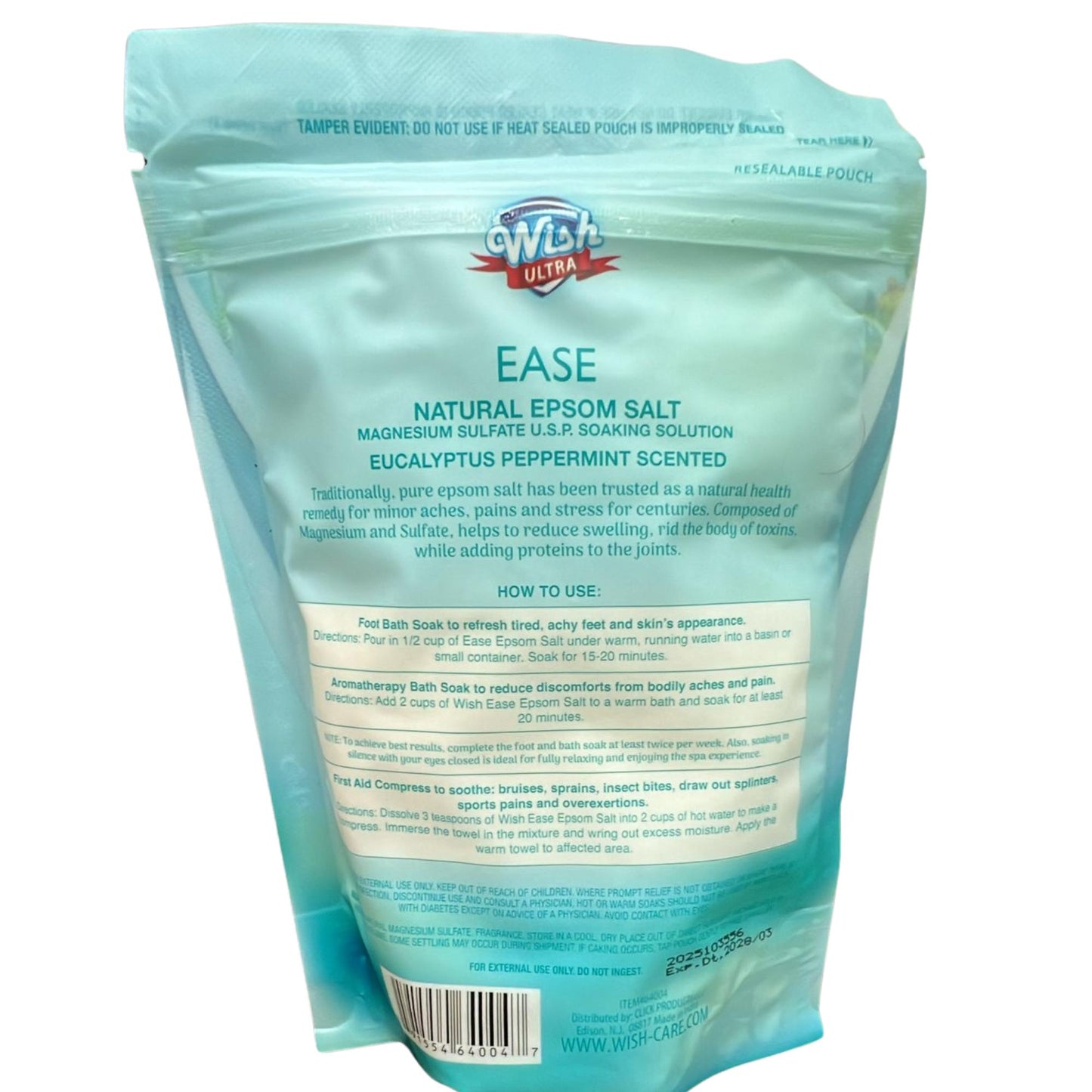 16oz Wish Ease Natural Epsom Salt