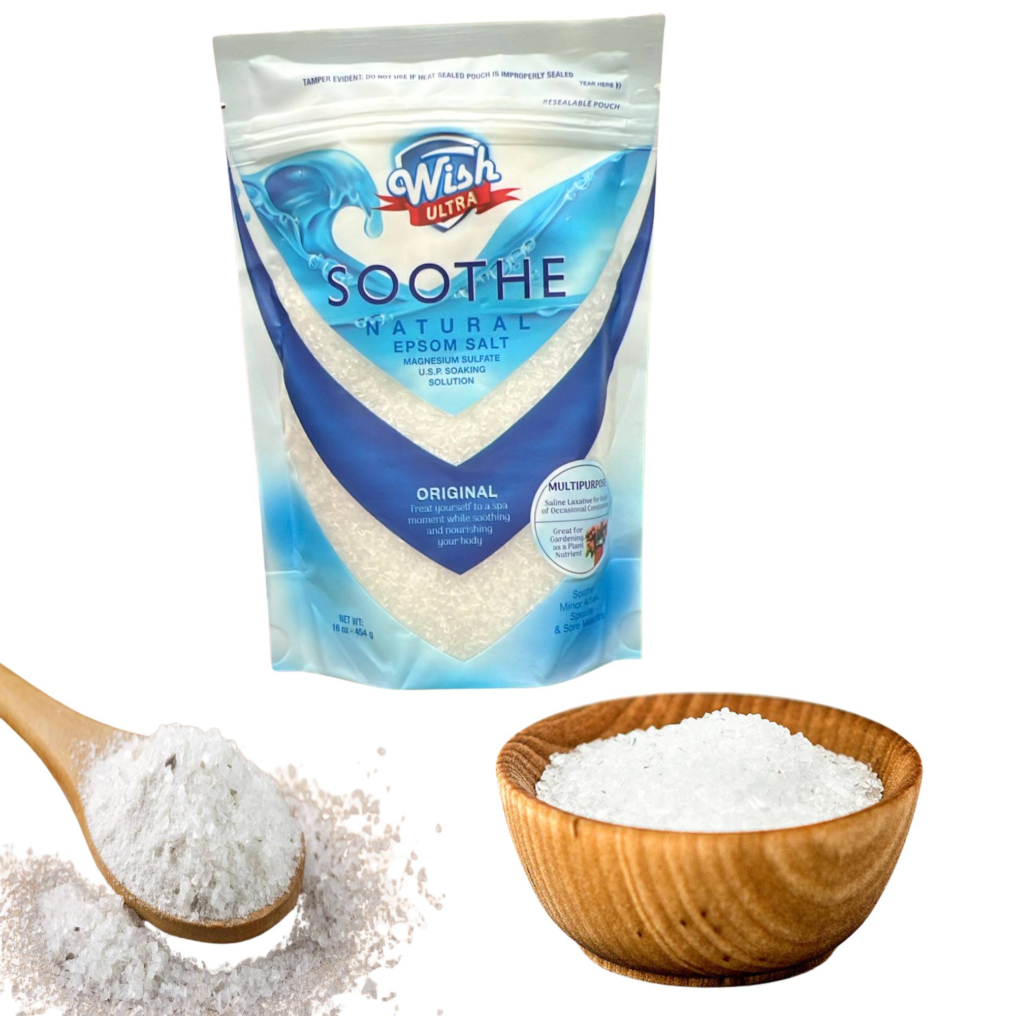 16oz Wish Soothe Natural Epsom Salt: 1 Pack Bath Additives Bath&Body Bathroom Epsom size and feature image