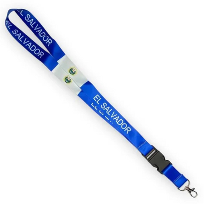 99¢- El Salvador Flag Lanyard Keychain with Quick Release – Neck Strap for Keys, ID Cards & Badges: 1CT