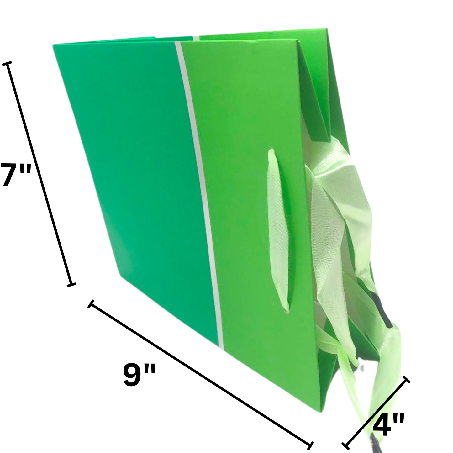 99¢- Gift Bag – 1 pcs Festive and Reusable Bag for Celebrating Special Moments ..Green Ribbon: 1CT