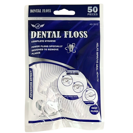 99¢- 50 Pcs Dental Floss Picks – Easy Glide for Daily Oral Care