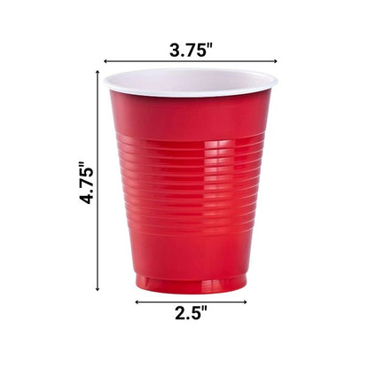 Disposable 18oz Apple Red Plastic Cups