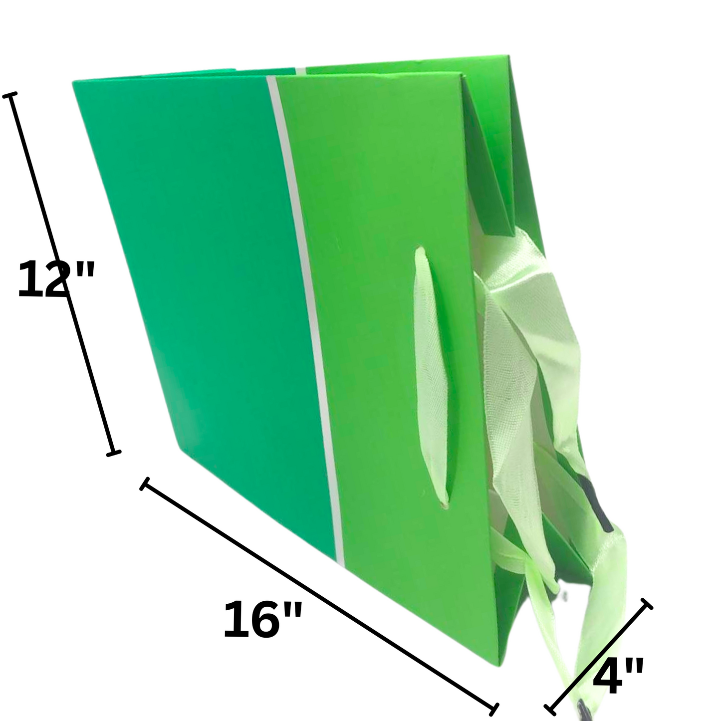 99¢- Gift Bag – 1 pcs Festive and Reusable Bag for Celebrating Special Moments ..Green Ribbon: 1CT