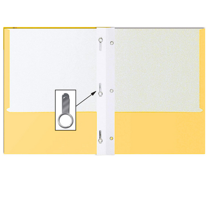 99¢-Two-Pocket Folder with Prongs – Durable Poly Folders
