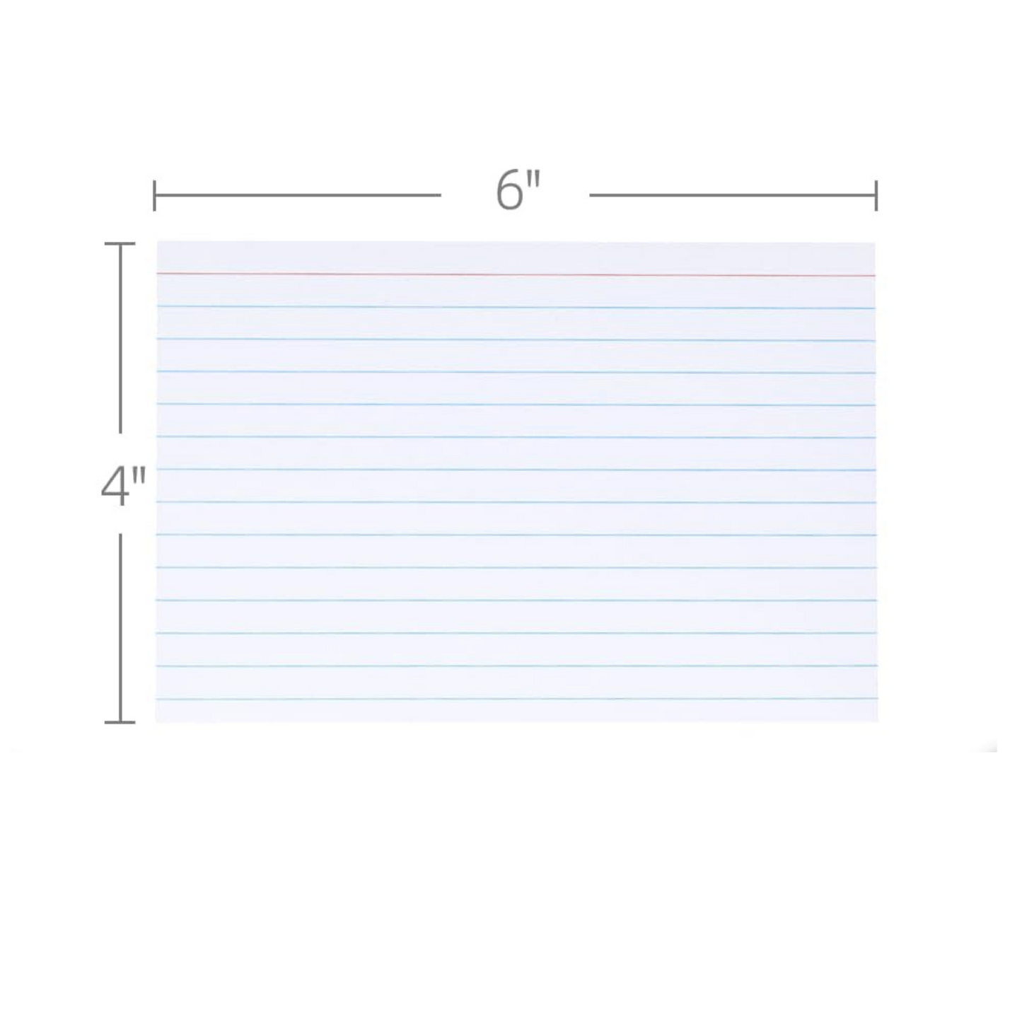 99¢-4x6 Inches White & Ruled Index Cards – 100-Pack, Ideal for Note-Taking, Studying, and Organizing