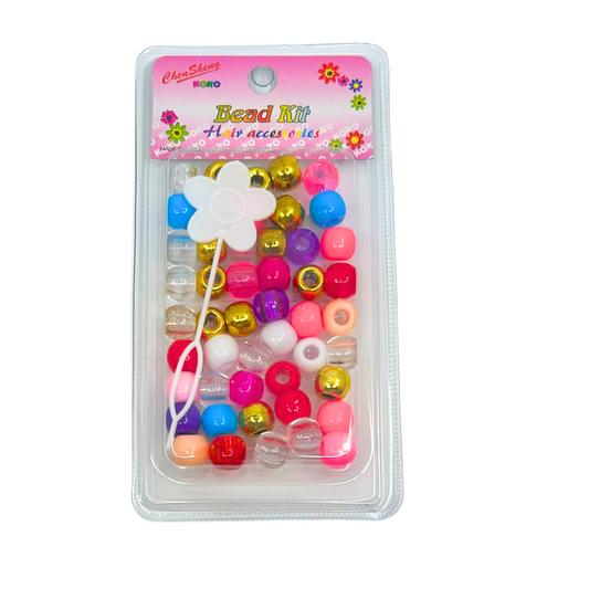 99¢- Pack of Deluxe Large Bead Kit | Multicolored for Jewelry Making & Braids: 50CT