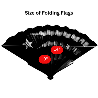 99¢- 14 x 9 Inches Puerto Rico Hand Folding Fan: 1CT