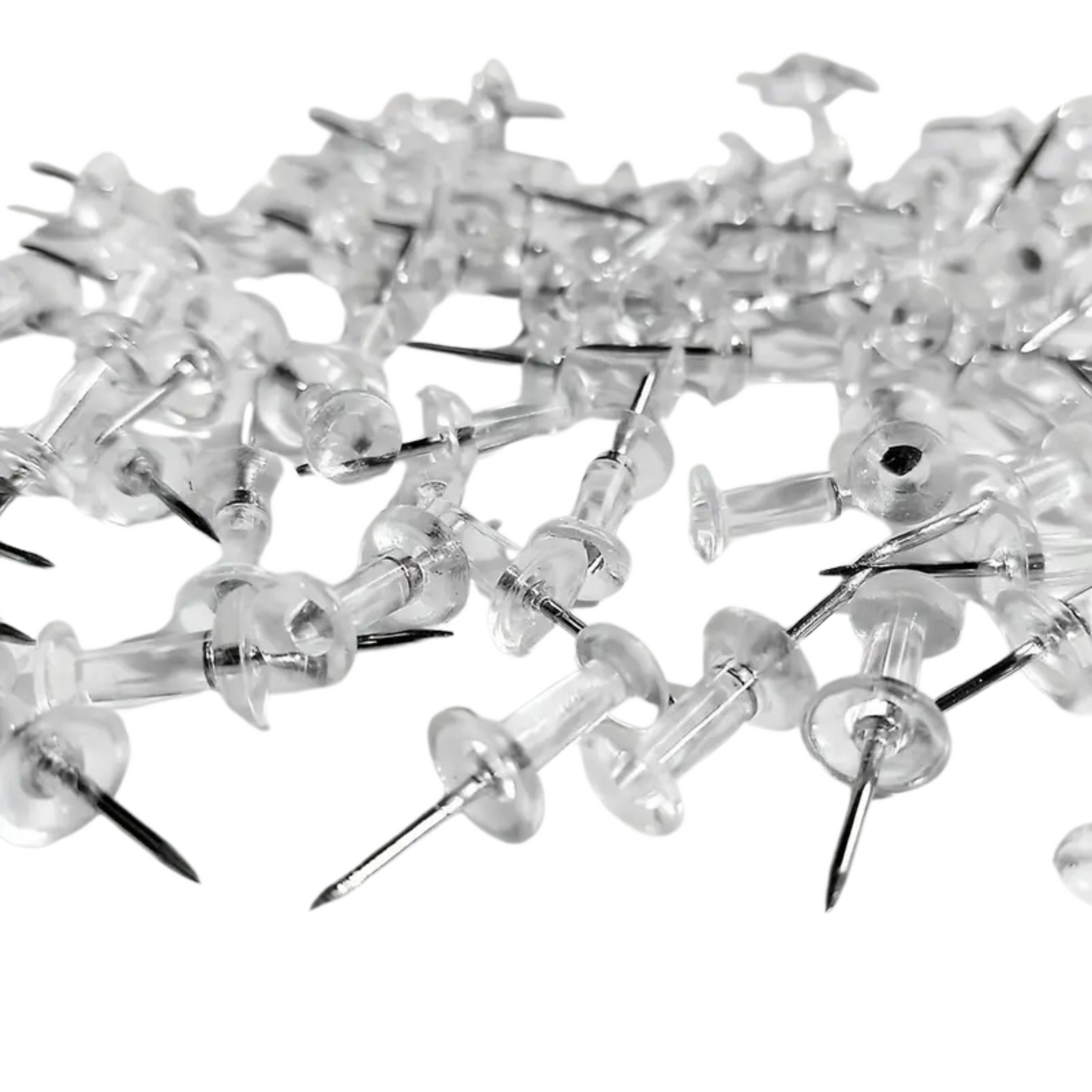 99¢-75 Pcs Transparent Push Pins for Office & Home Use