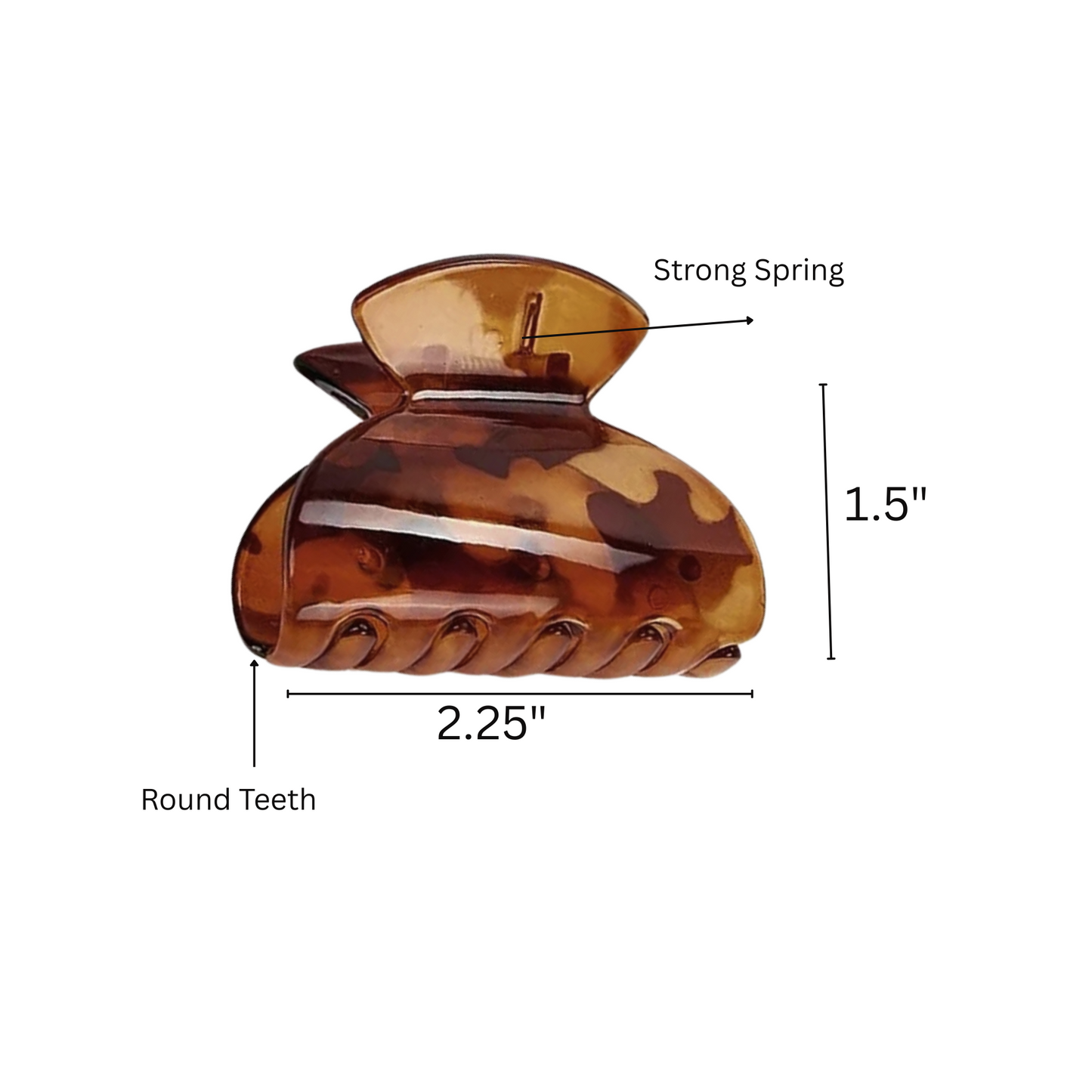 99¢- 2.25" Plastic Claw Clip – Strong Hold Hair Accessory for All Hair Types: 1CT
