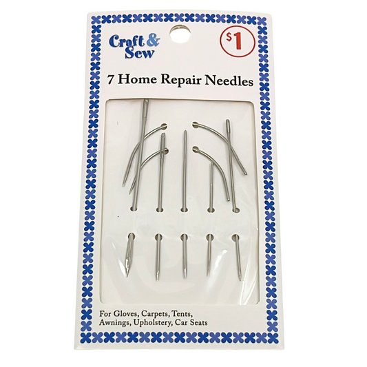 99¢- Fabric Repair Steel Hand-Sewing Needles – Durable Sewing Tools: 7 Count