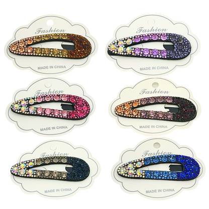 99¢- Three-Tone Chimes Fancy Snap Hair Clip – Stylish Metal Hair Accessory: 1CT