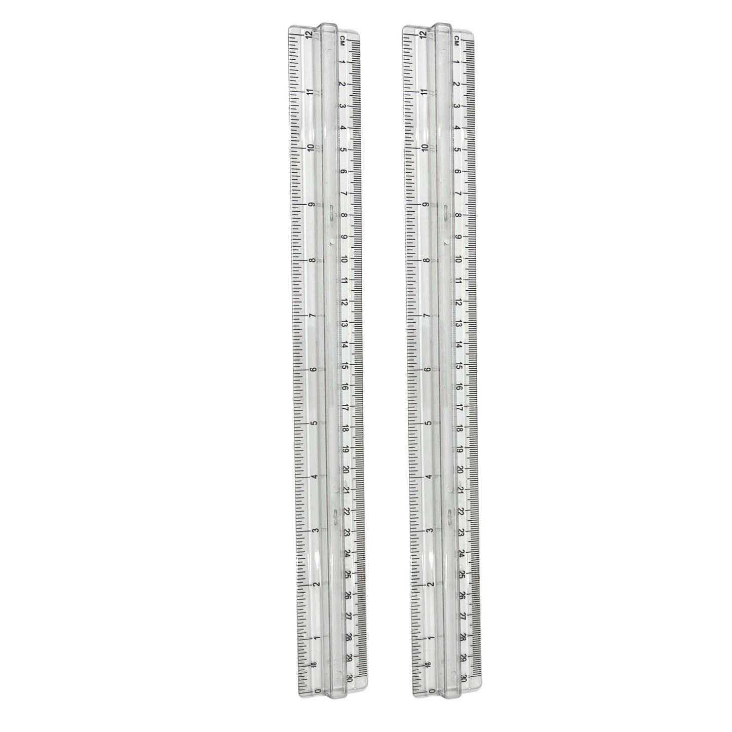 99¢– 12" Raised Grip Aluminium Ruler – Metric & Imperial Scale
