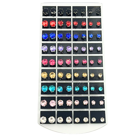 99¢- 0.23" Small Size Colorful Stud Earrings for Girls: 1Pair