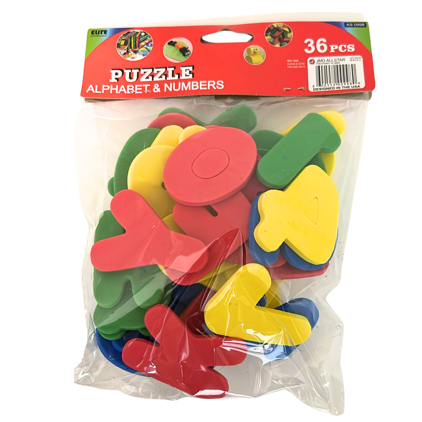 99¢-36 Piece Alphabet and Number Puzzle – Educational Foam Toy for Kids