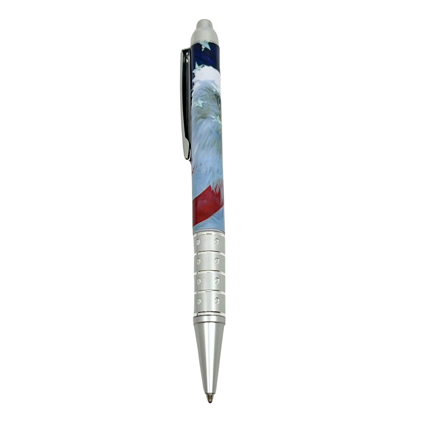 USA Flag Patriotic Pen with Soft Grip: 1CT