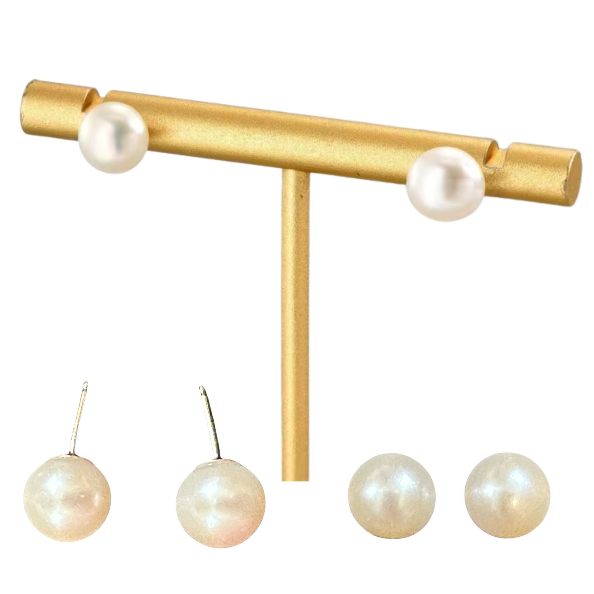 Pearl Stud Earrings for Girls & Women: 1 Pair Earing size and feature image