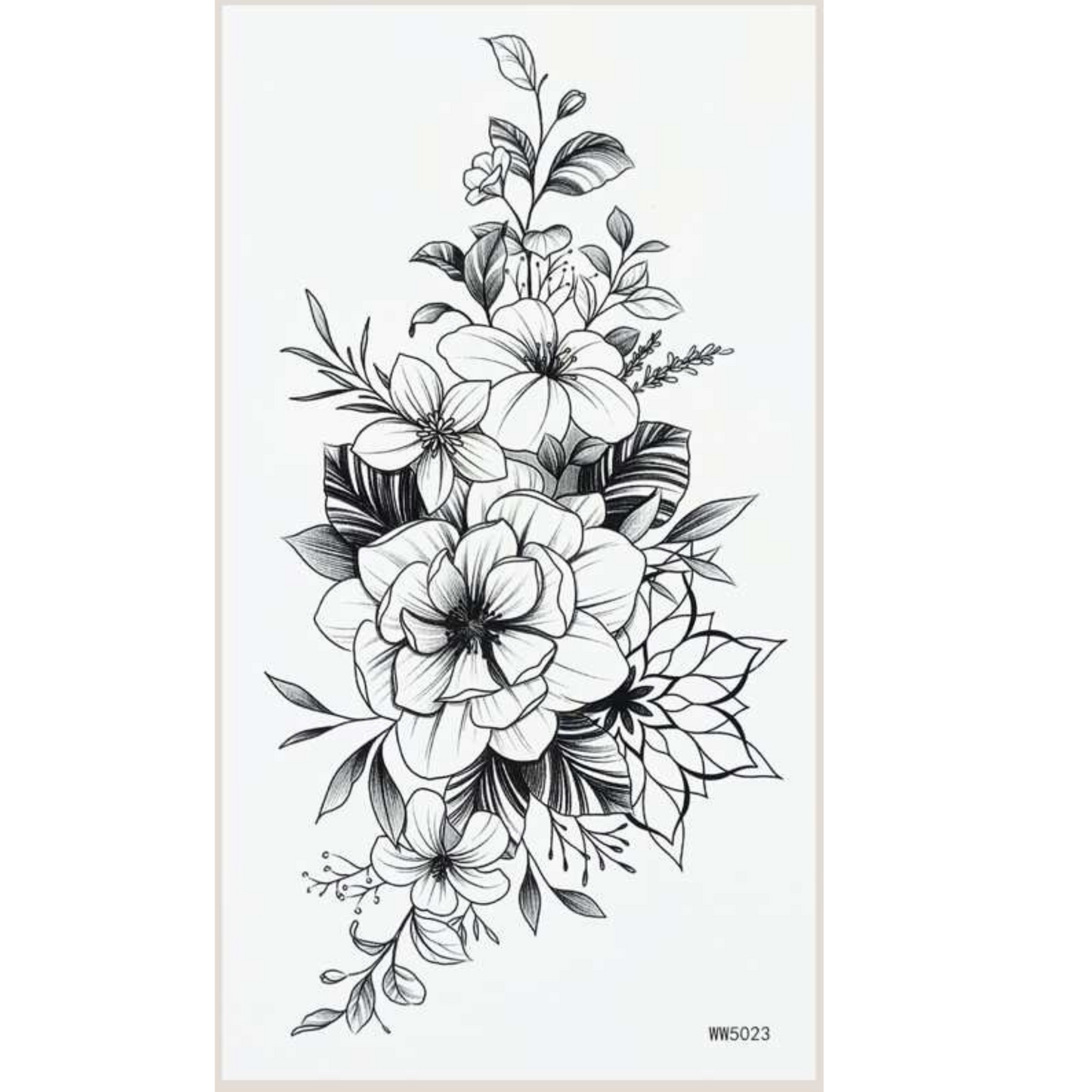 99¢- Temporary Long-Lasting Tattoo Sticker – Semi-Permanent Black Body Art for Men & Women: 1CT