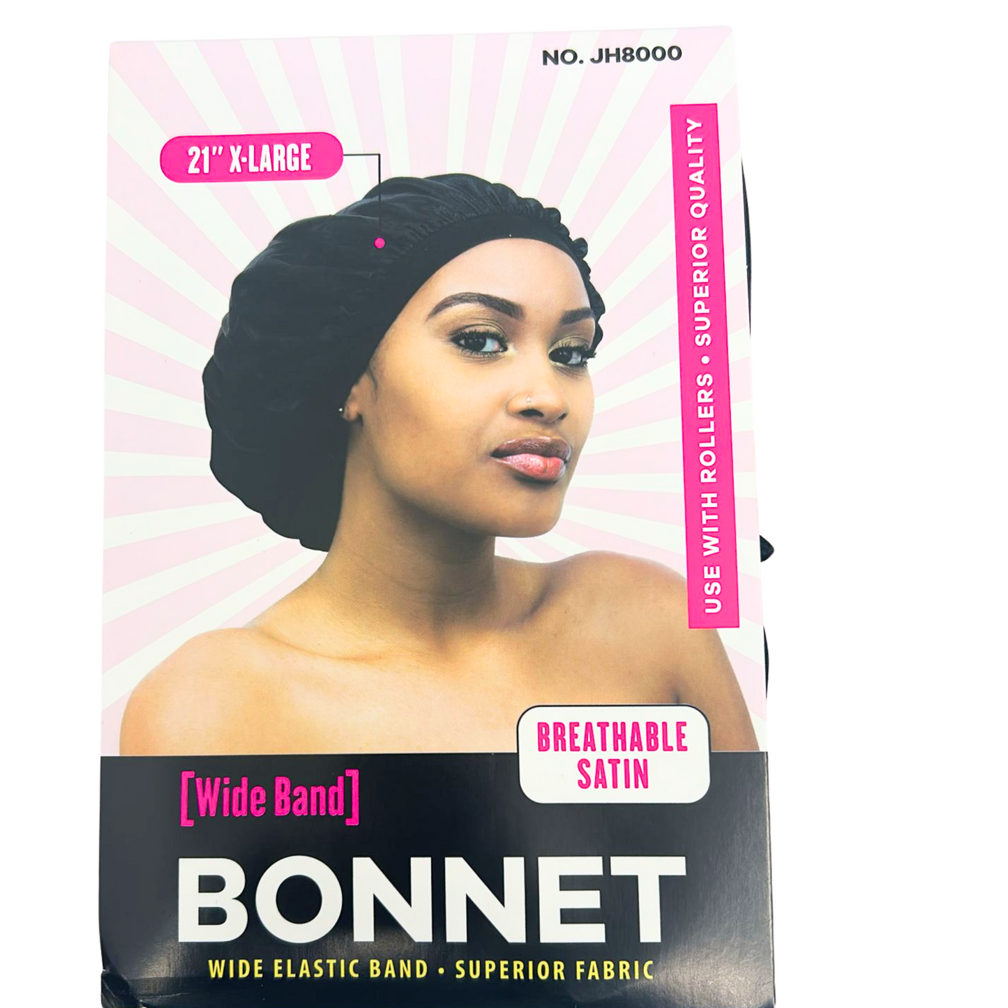 99¢- Wide Band Bonnet Hair Cap – Soft, Secure Protection for All Hair Types: 1 CT