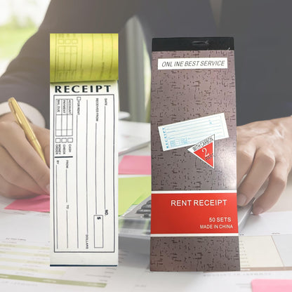 2-Part Carbonless with Log Sheet Rent Receipt Book