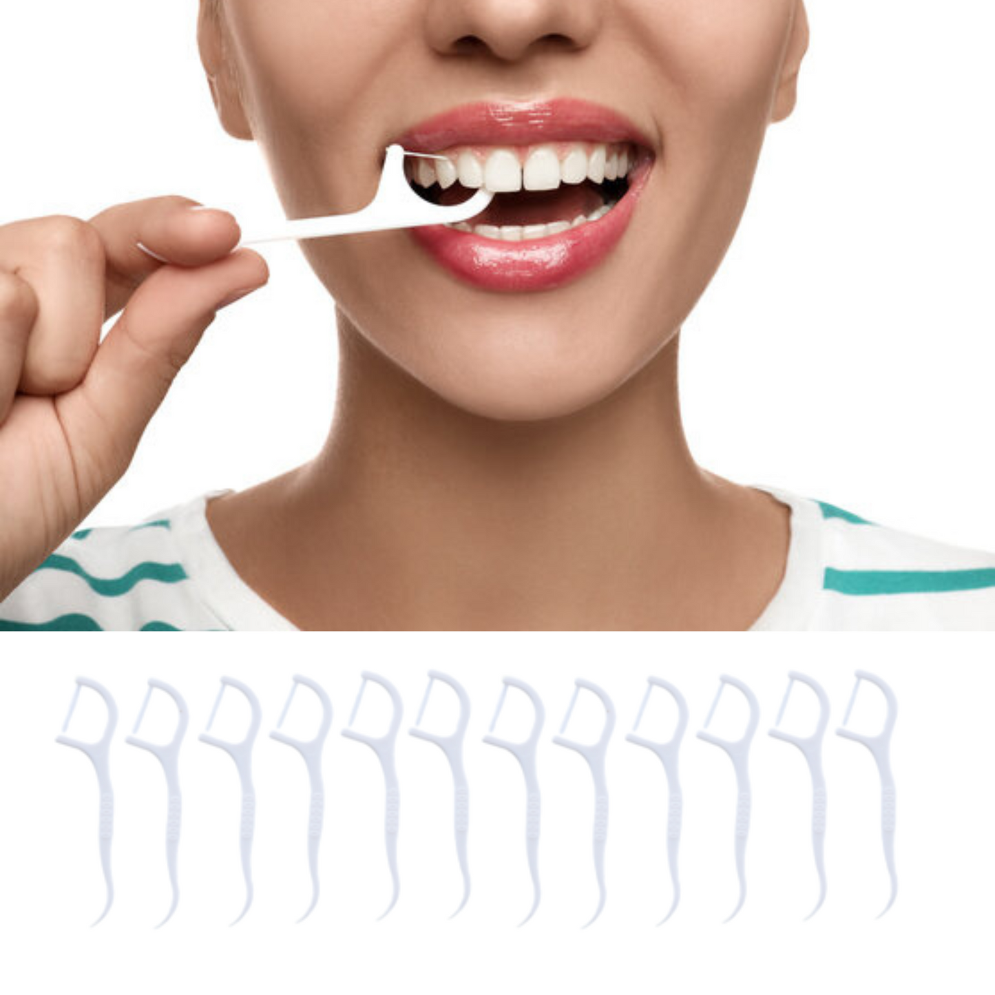 99¢ - 50 Pcs Dental Floss Picks – Easy Glide for Daily Oral Care: 1CT