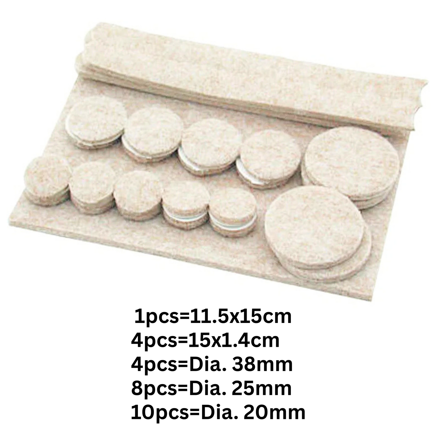 99¢ - Self-Adhesive Felt Pads – Floor Protector Pads for Furniture Legs: 1CT