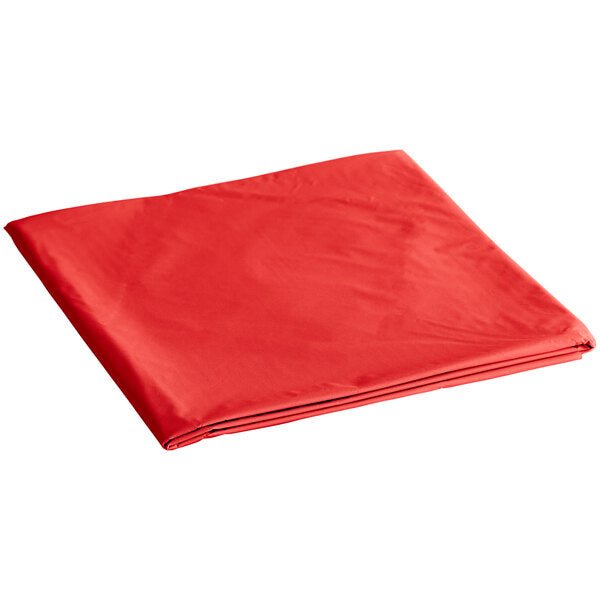 84'' Red Round TableCloth Plastic Disposable Tablecovers Tablecloths Round size and feature image