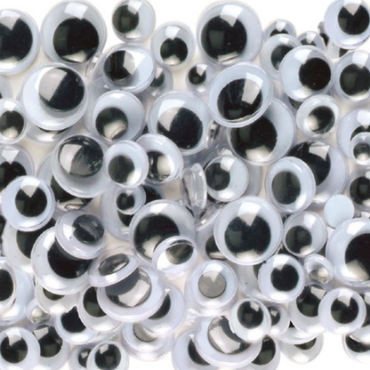 99¢-150 pcs Googly Eyes – Wiggly, Wobbly, Moving Eyes for Crafts – Assorted Sizes for DIY, School, and Art Projects