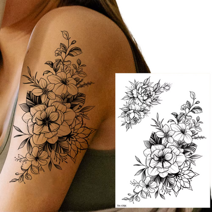 99¢- Temporary Long-Lasting Tattoo Sticker – Semi-Permanent Black Body Art for Men & Women: 1CT
