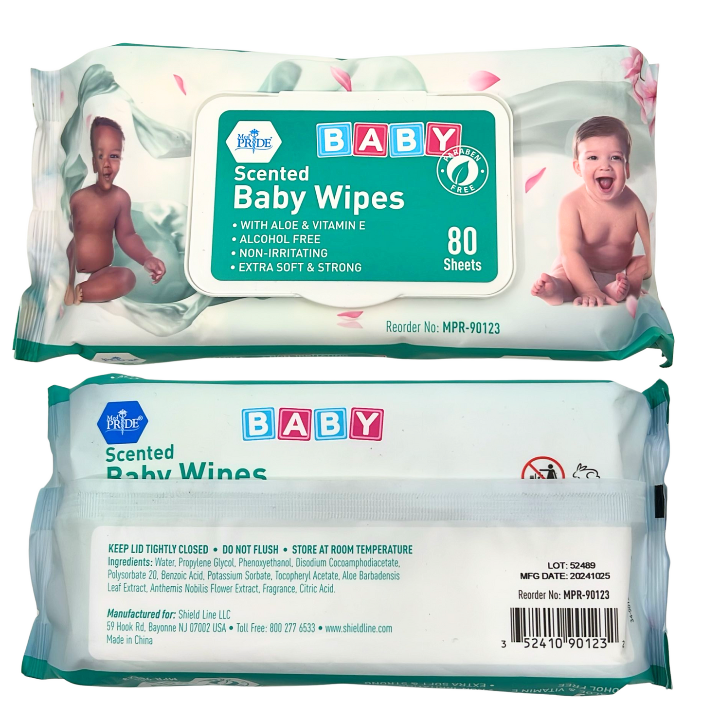 Disposable Scented Baby Wipes: 80CT