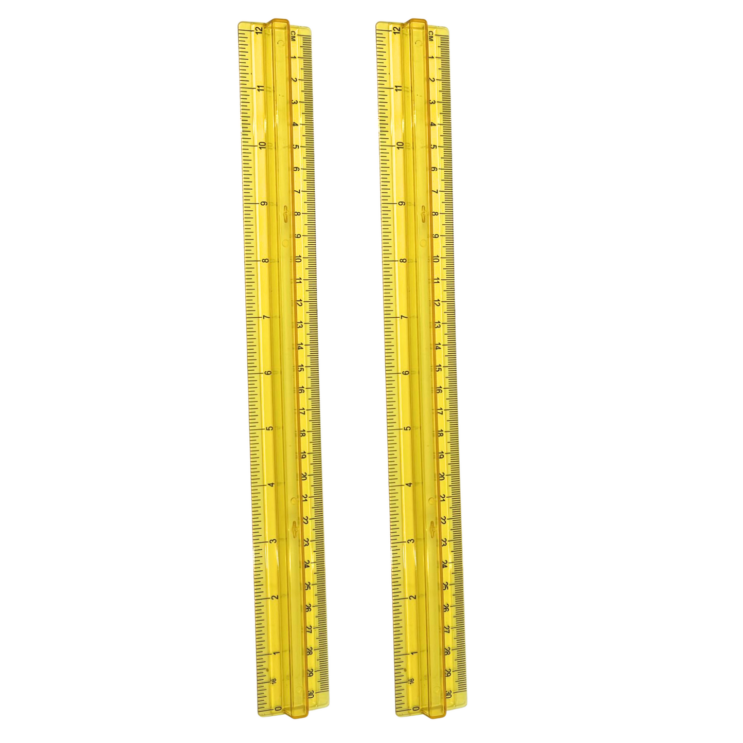 99¢– 12" Raised Grip Aluminium Ruler – Metric & Imperial Scale