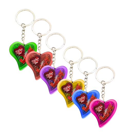 99¢-3.75" Heart Shape Keychain – Glowing at Night (Colors May Vary):1CT