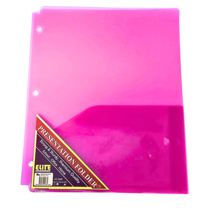 3 Holes Punch with 2 PocketBright Neon Colors  Folders 