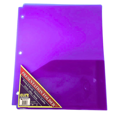 3 Holes Punch with 2 PocketBright Neon Colors  Folders 