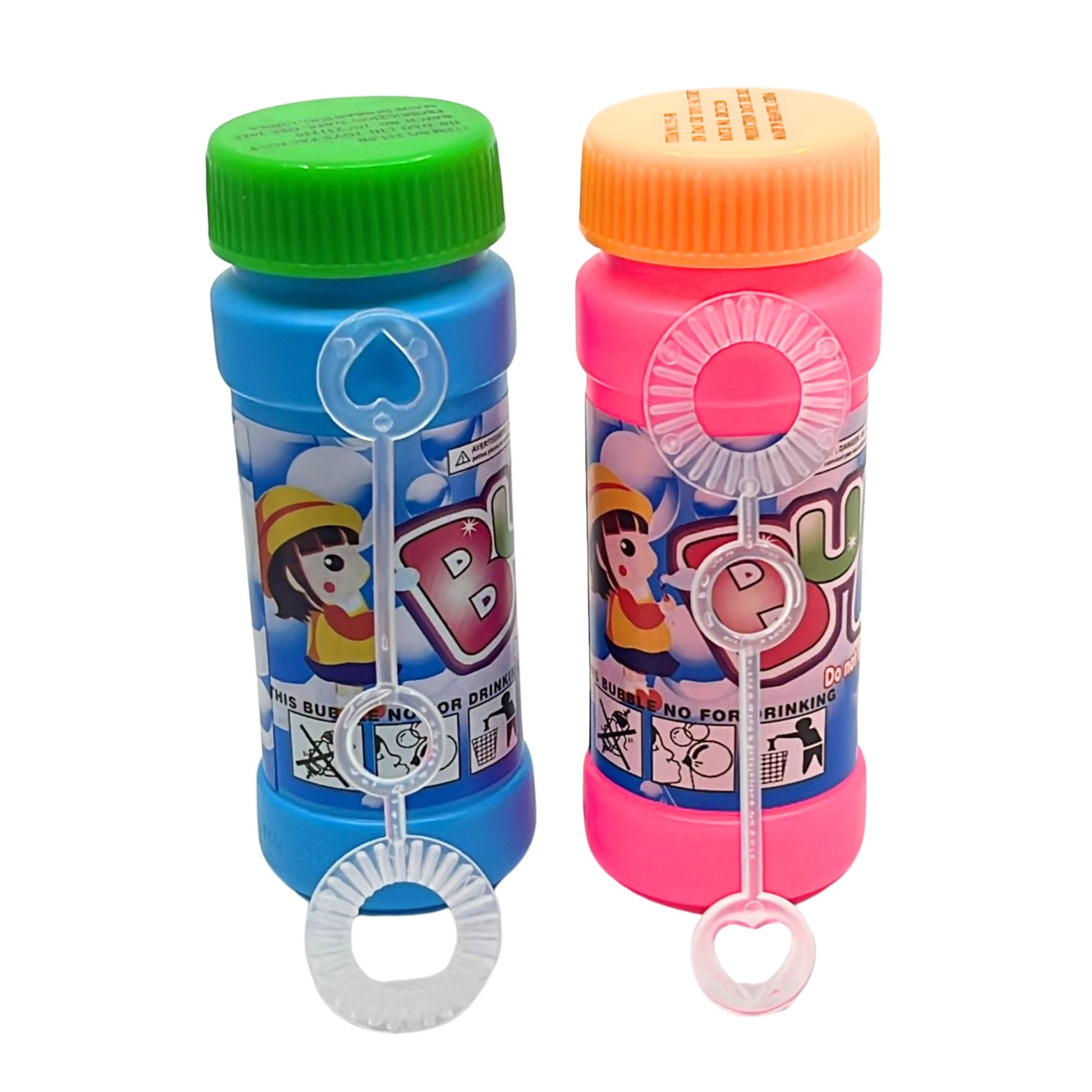 Kids Bubble Solution Bottles with Blower Wands