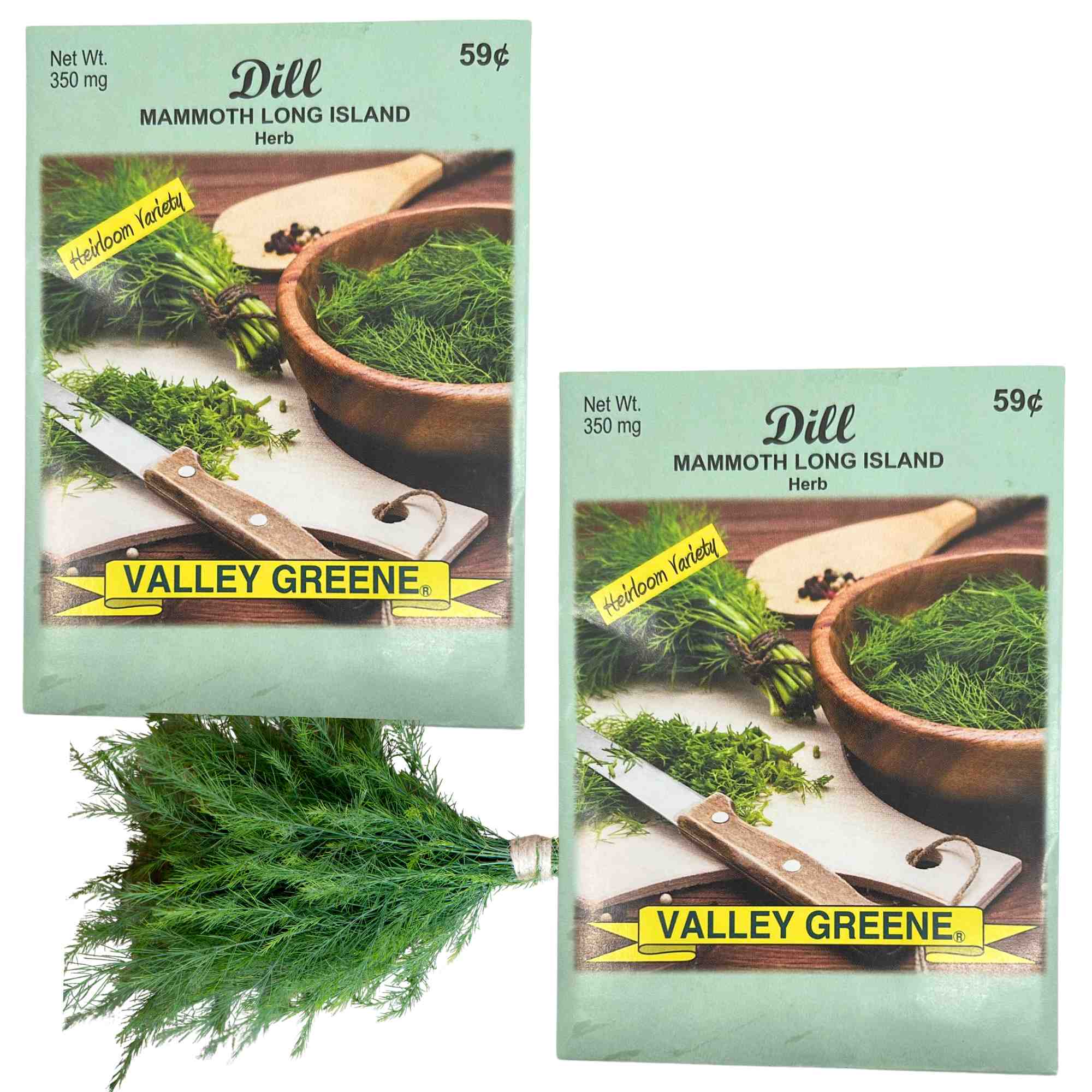 Valley Greene 350g Dill Mammoth Long Island Seeds: 2 Pack main product image
