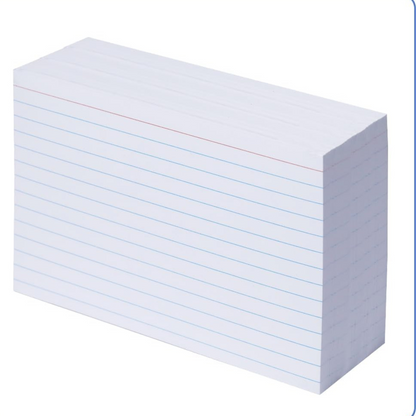 99¢ - 3x5 Inches White & Ruled Index Cards with Spiral Binding – 50 Count, Convenient for Note-Taking, Studying, and Organizing: 1CT