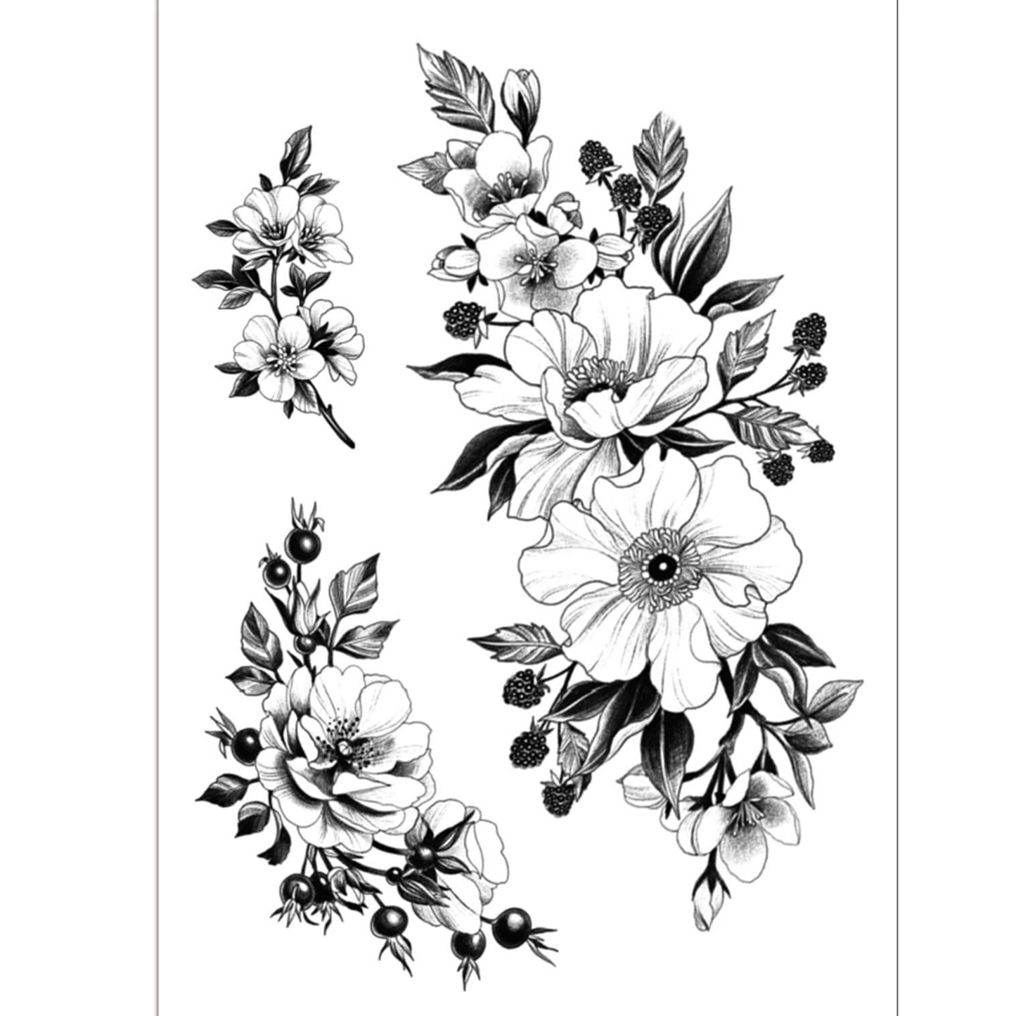 99¢- Temporary Long-Lasting Tattoo Sticker – Semi-Permanent Black Body Art for Men & Women: 1CT